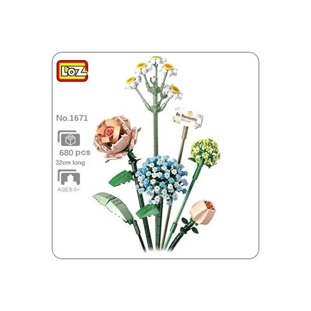 LOZ Eternal Flowers II~Chamomile Bouquet Mini Building Block Set 1671 680pcs